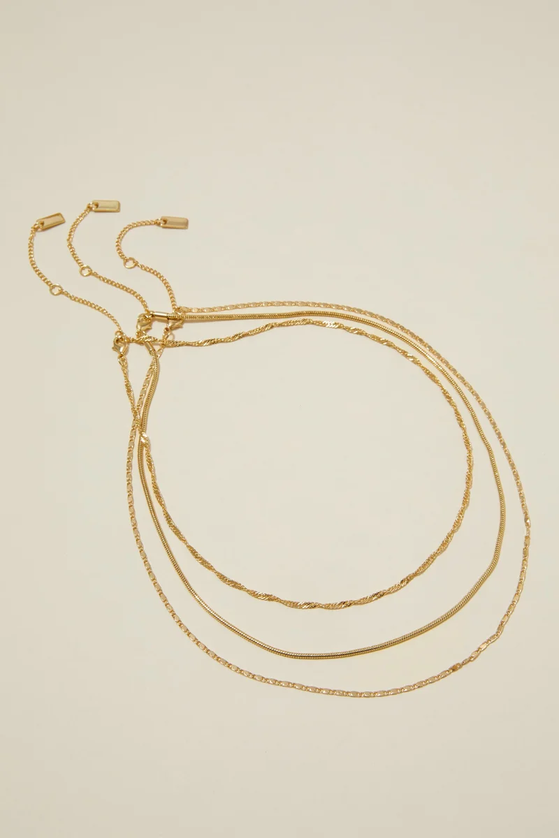 روبي 3Pk Fine Chain Necklace